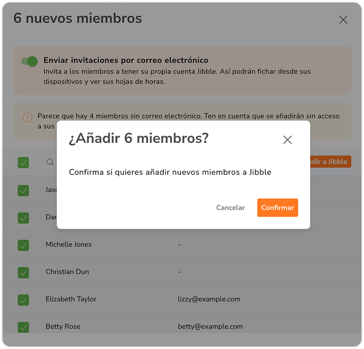Confirm importing Quickbooks members